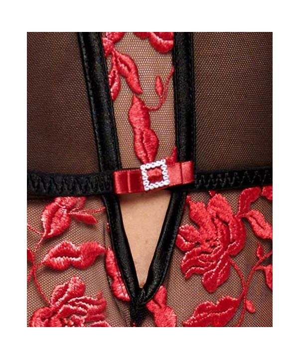 Evangelina - Body string rouge et noir