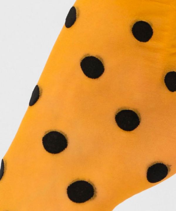 Kylie - Chaussettes à pois jaunes et noires