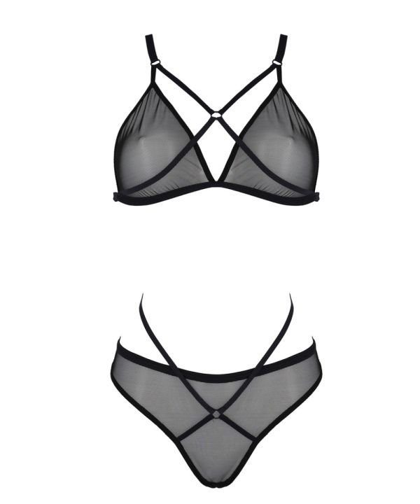 Varella - Soutien-gorge triangle et culotte noir