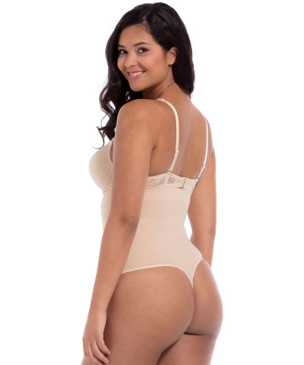 40HT - String taille haute gainant beige