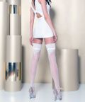 ST107 - Bas couture autofixants blancs
