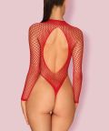 B126 - Body sexy résille rouge