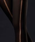 Wild Side - Collant couture opaque noir
