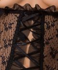 Justina - Ensemble corset et string noir